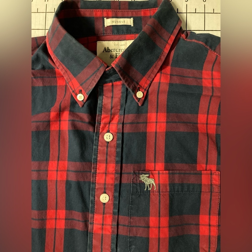 Abercrombie & Fitch Men’s Medium Muscle Fit Button Down Shirt